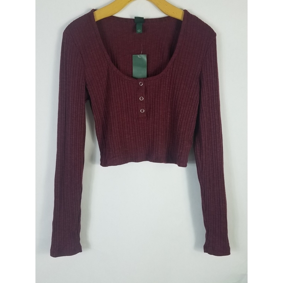 wild fable Tops - 2/$20 Wild Fable Ribbed Henley Top Size S